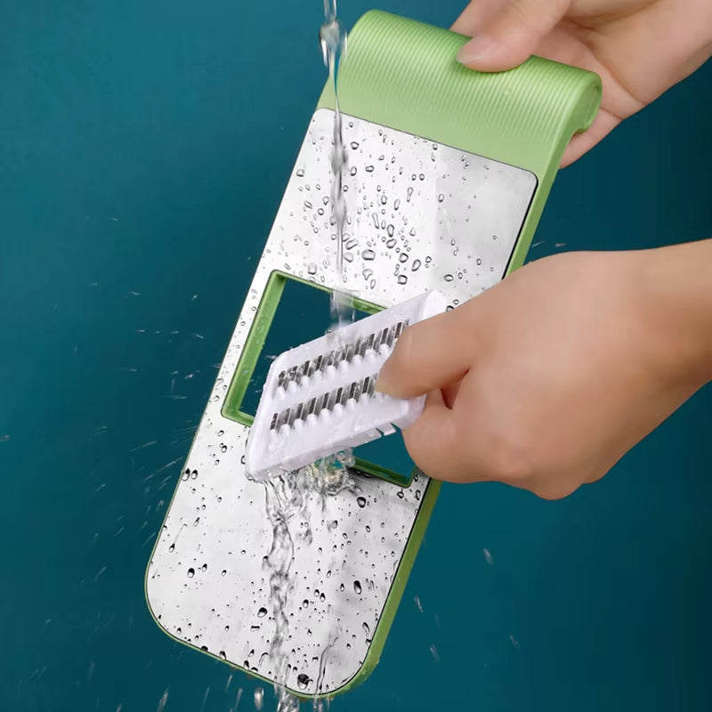 Multifunctional Kitchen Vegetable Cutter Dicing Shredding Artifact Household Hand Guard Stainless Steel Potato Slicer Grater