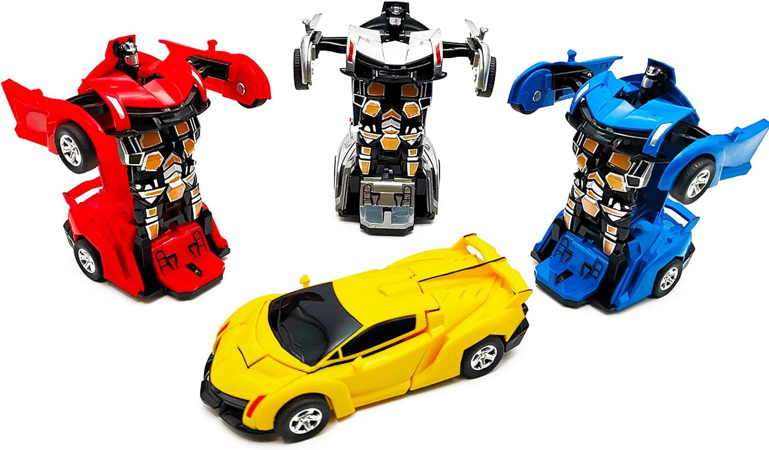 Present for for 3-6 Year Old Boys, Transforming Toys Cars for 3-8 Year Old Boys, Friction Powered Car Truck Toys for Boys Girls Toddler Aged 3, 4, 5 Year Old Present for Kids Christmas.