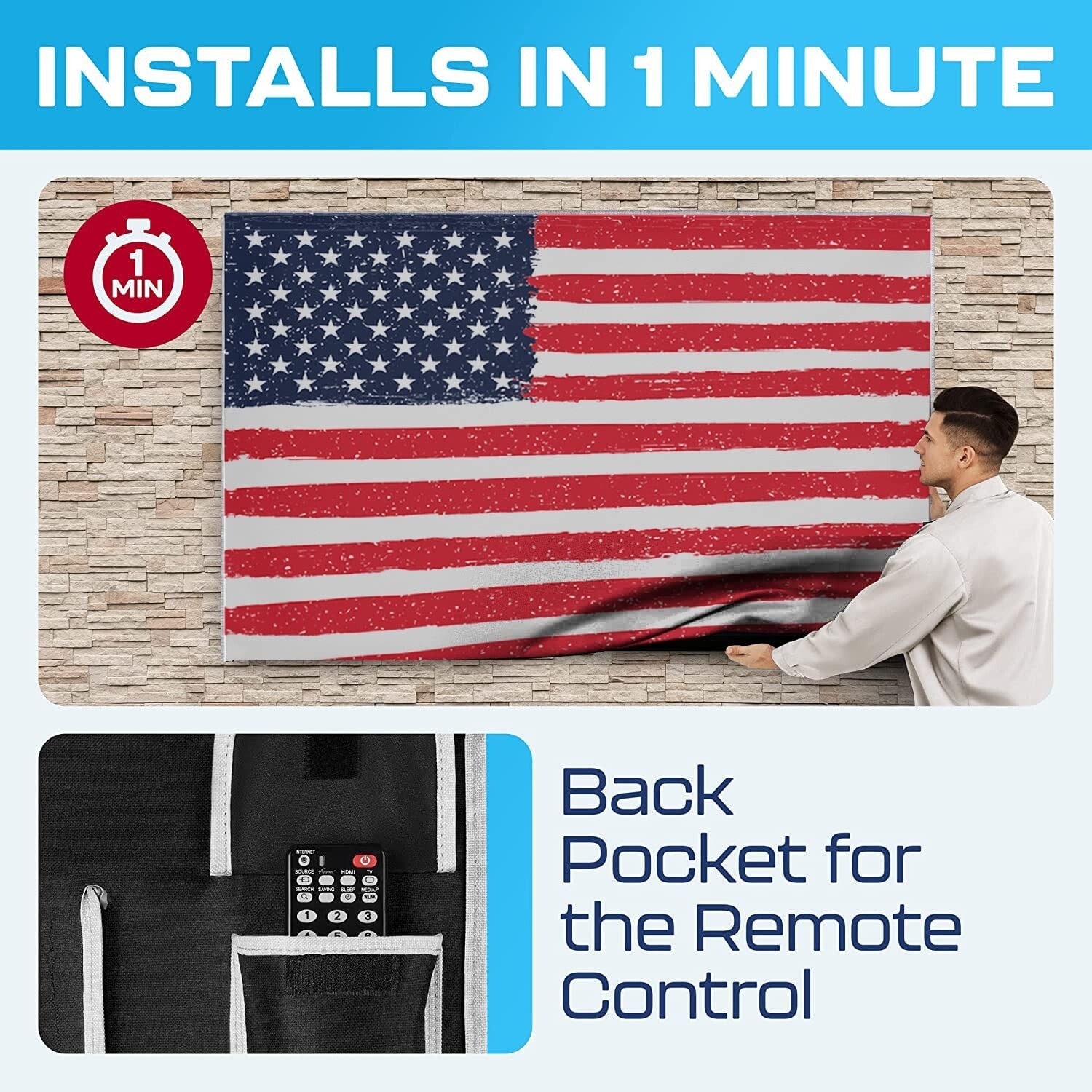 Outdoor TV Cover 65 Inch Waterproof and Weatherproof TV Covers | Outdoor TV E...