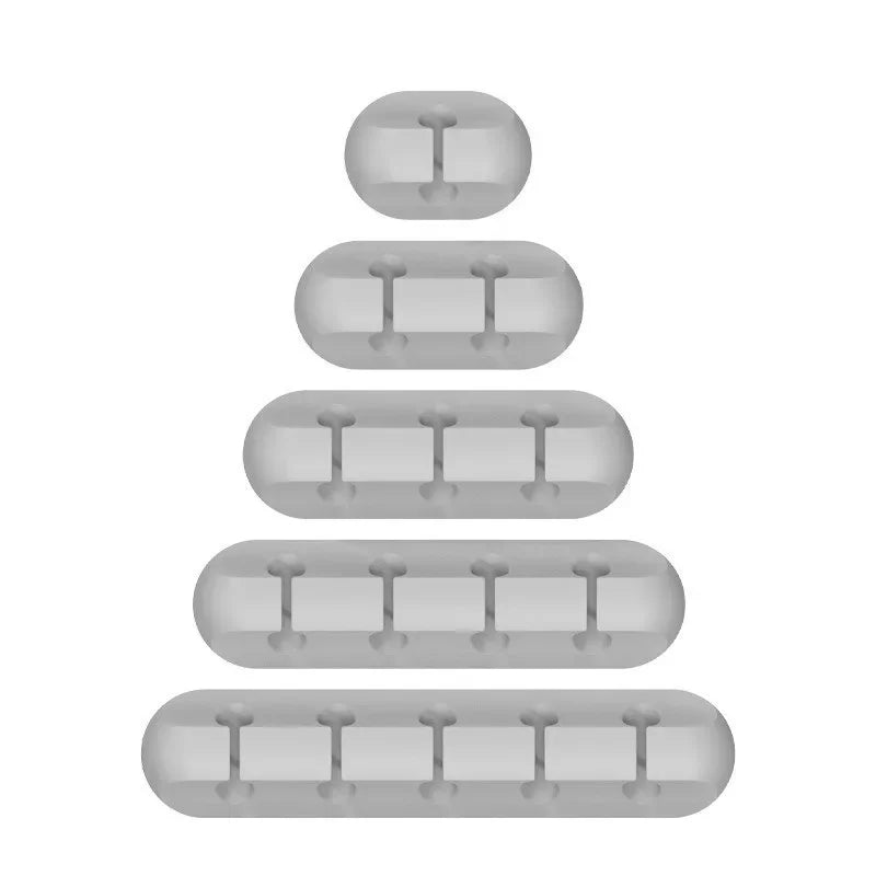 Silicone USB Cable Organizer USB Charging Cable Winder Desktop Tidy Management Clips Cable Holder For Mouse earphone Accessories