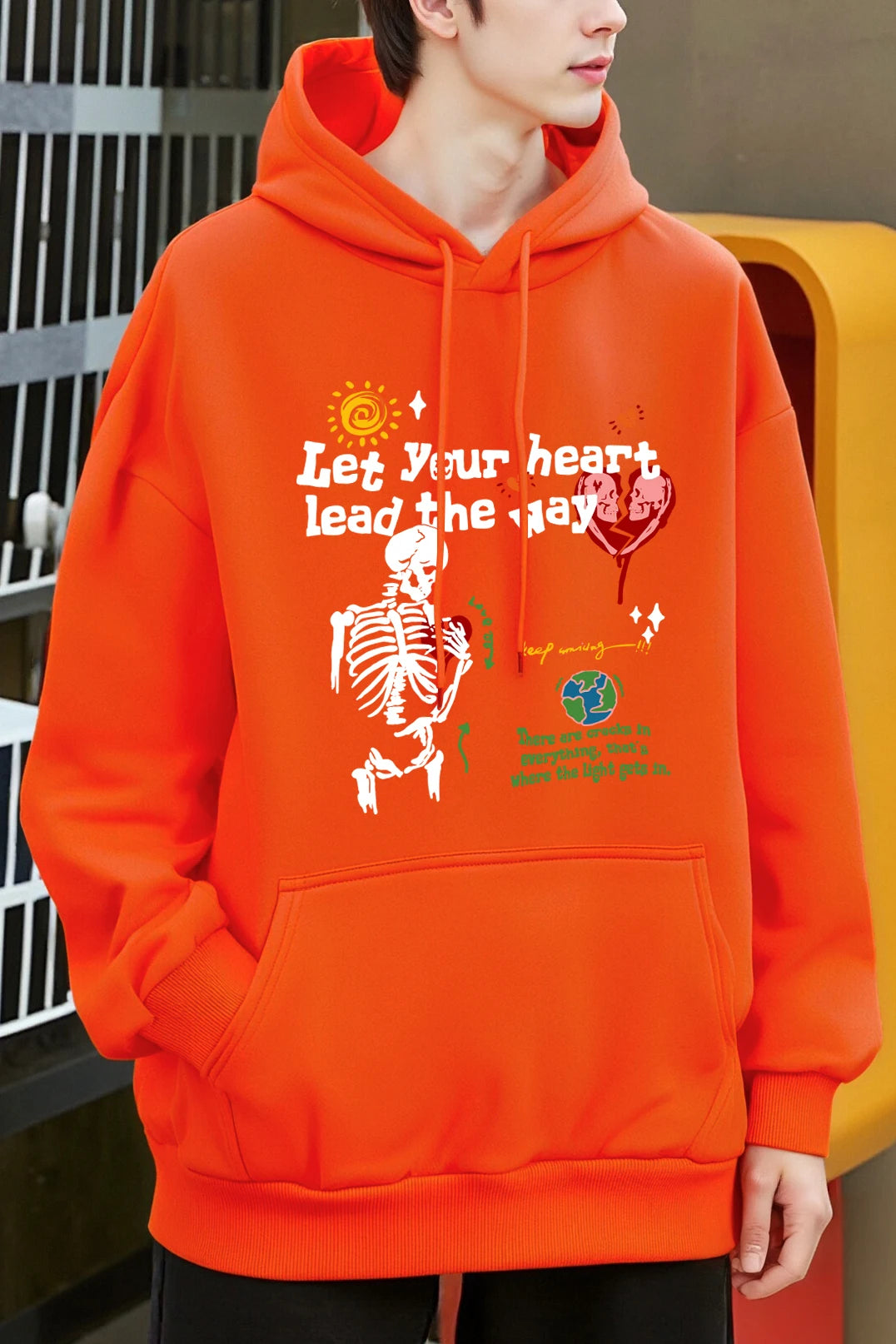 Let Your Heart Lead The Way Print Mens Hoodies Fashion