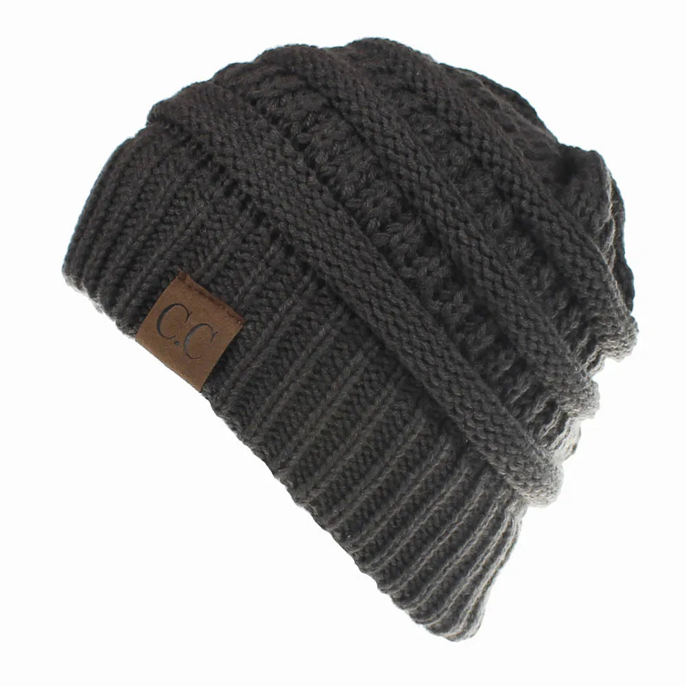 New Outdoor Warm Winter Woolen HatsAcrylic Open Horsetail