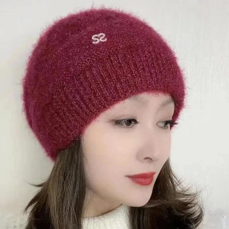 New Women Winter Hat Warm Ear Protection Knit Hats Thicken