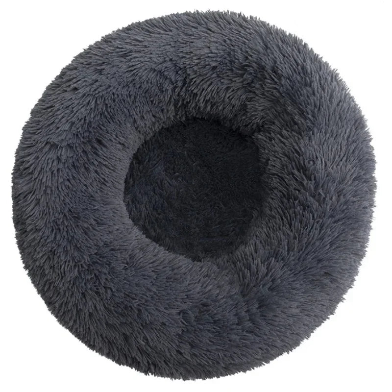 Round Pet Bed for Large Dog Bed Super Soft Cat Bed Long Plush