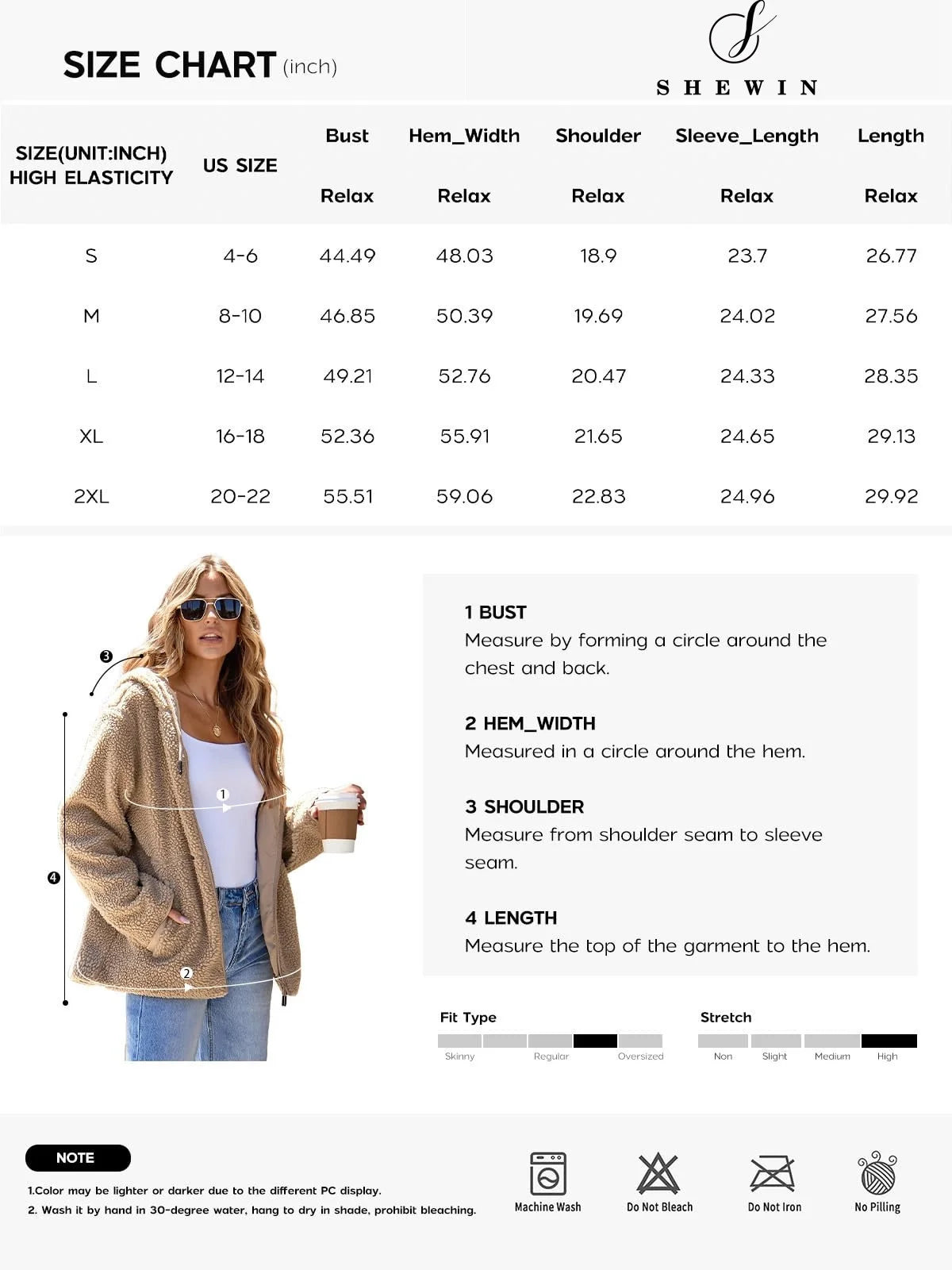 Womens Sherpa Jackets Fuzzy Hooded Zip up Coats Casual Solid Long Sleeve Fleece Shacket Jacket Outerwear with Pockets