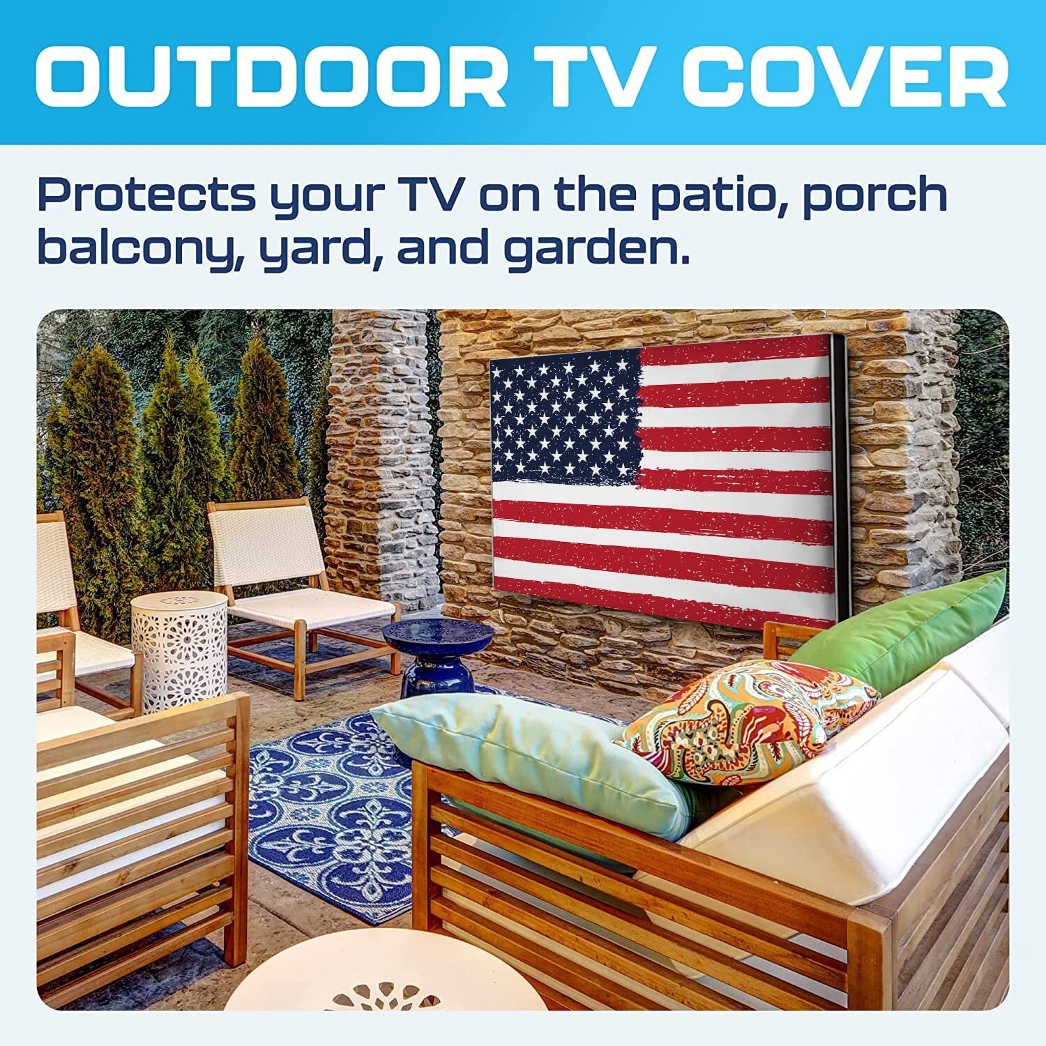 Outdoor TV Cover 65 Inch Waterproof and Weatherproof TV Covers | Outdoor TV E...