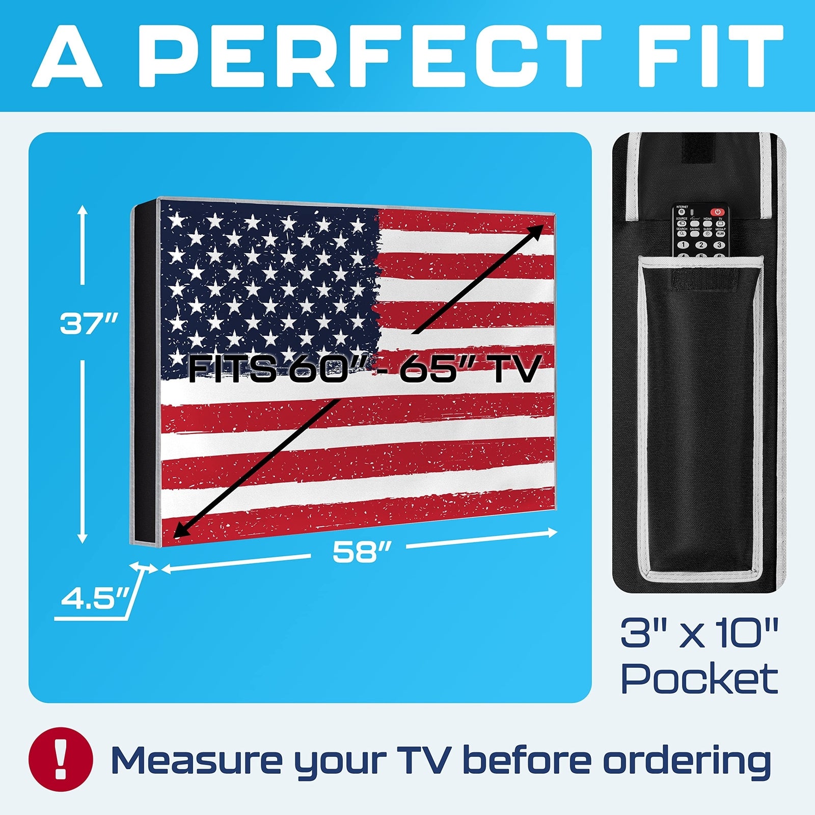 Outdoor TV Cover 65 Inch Waterproof and Weatherproof TV Covers | Outdoor TV E...