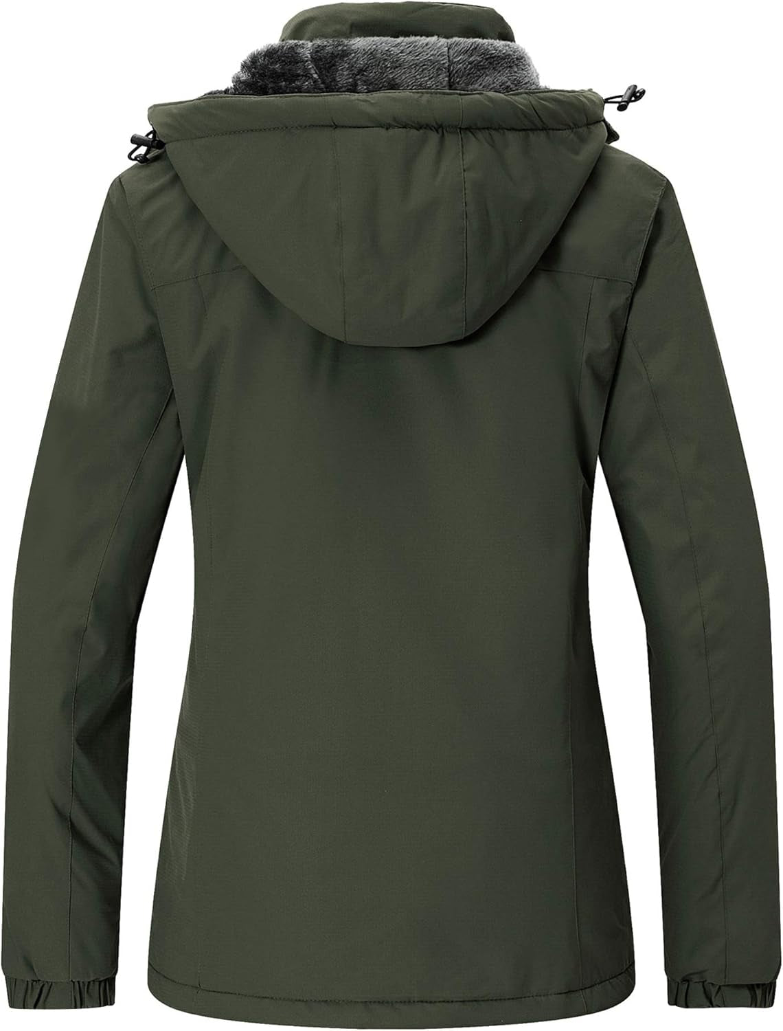 Women'S Waterproof Ski Jacket Warm Winter Coat Windproof Snow Coats Warm Fleece Raincoat