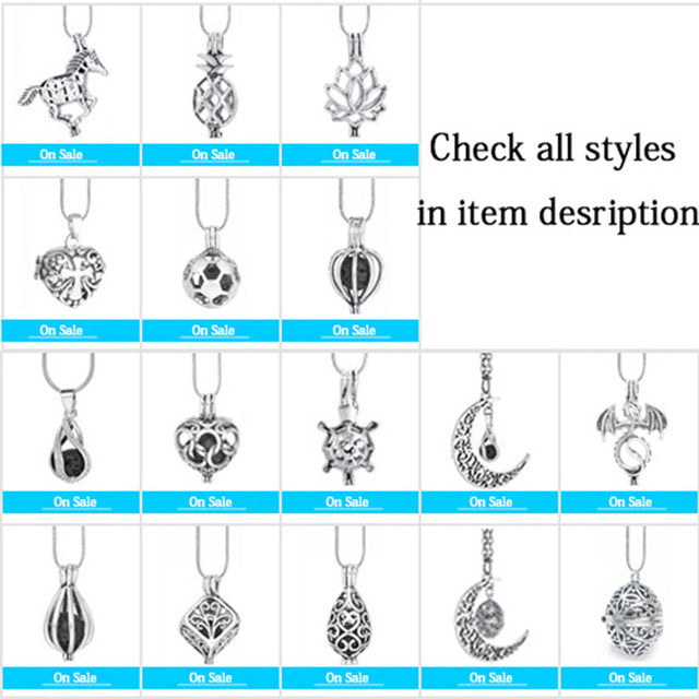 2018 Football Necklace DIY Cabochon Pearl Cage