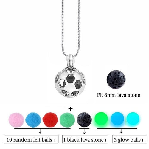2018 Football Necklace DIY Cabochon Pearl Cage