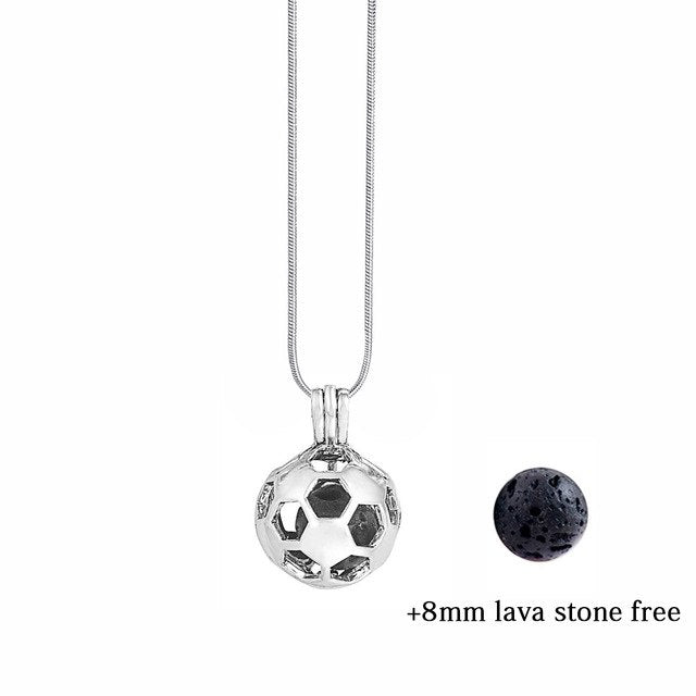 2018 Football Necklace DIY Cabochon Pearl Cage