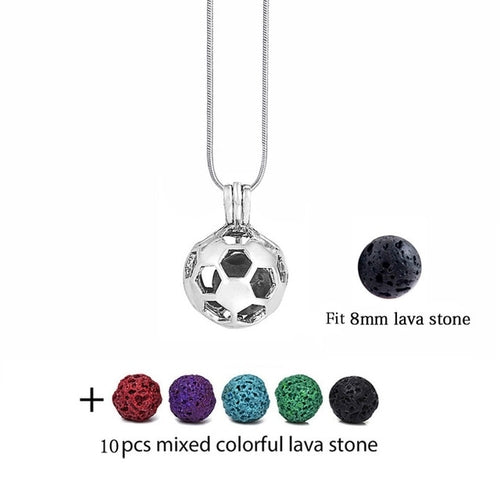 2018 Football Necklace DIY Cabochon Pearl Cage