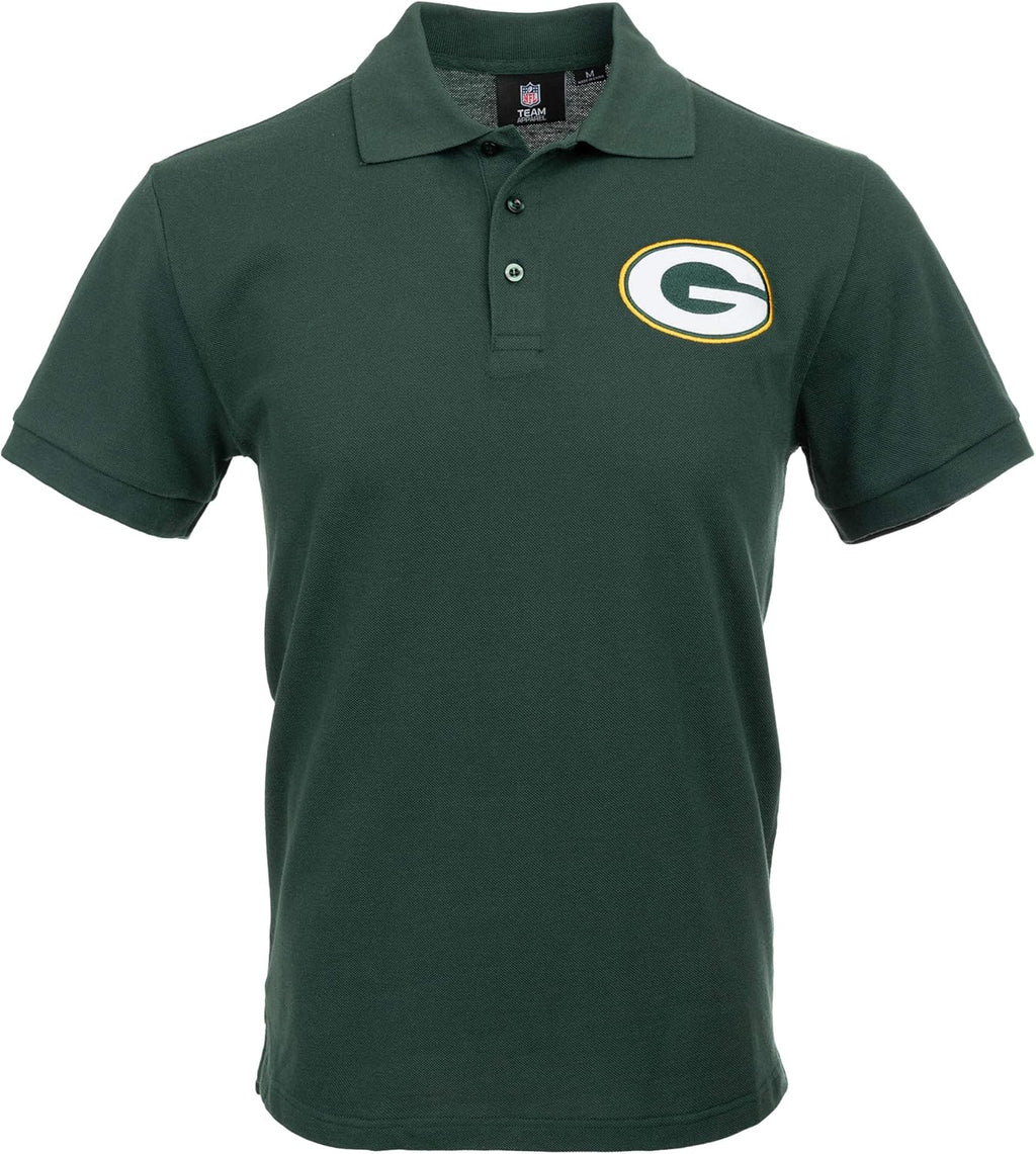 Men'S NFL Team Logo Casual Color Polo Short Sleeve Shirt