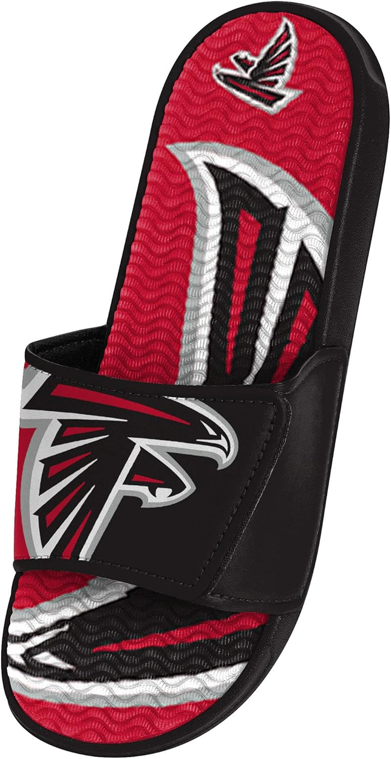 Mens NFL Team Logo Sport Shower Gel Slide Flip Flop Sandals