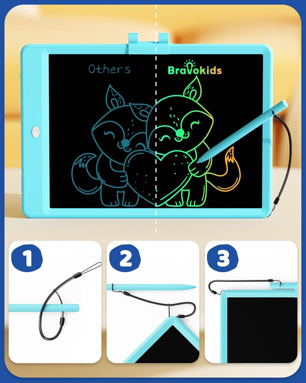 Toys for 3-6 Years Old Girls Boys, LCD Writing Tablet 10 Inch Doodle Board, Electronic Drawing Pads, Educational Birthday Gift for 3 4 5 6 7 8 Years Old Kids Toddler (Blue)