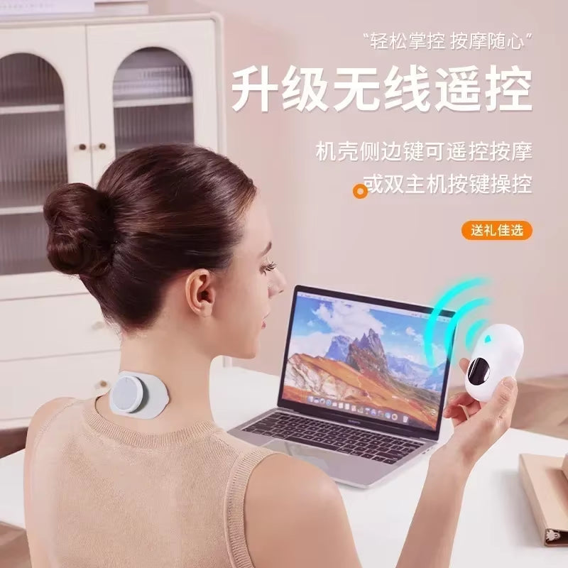 New Portable Mini Pulse Massager Pocket Intelligent Charging Massage Patch Cervical Leg Waist Arm Massager