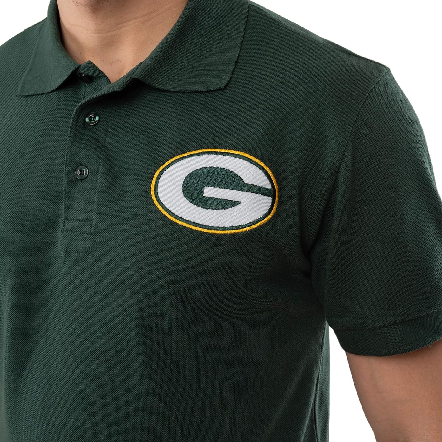 Men'S NFL Team Logo Casual Color Polo Short Sleeve Shirt