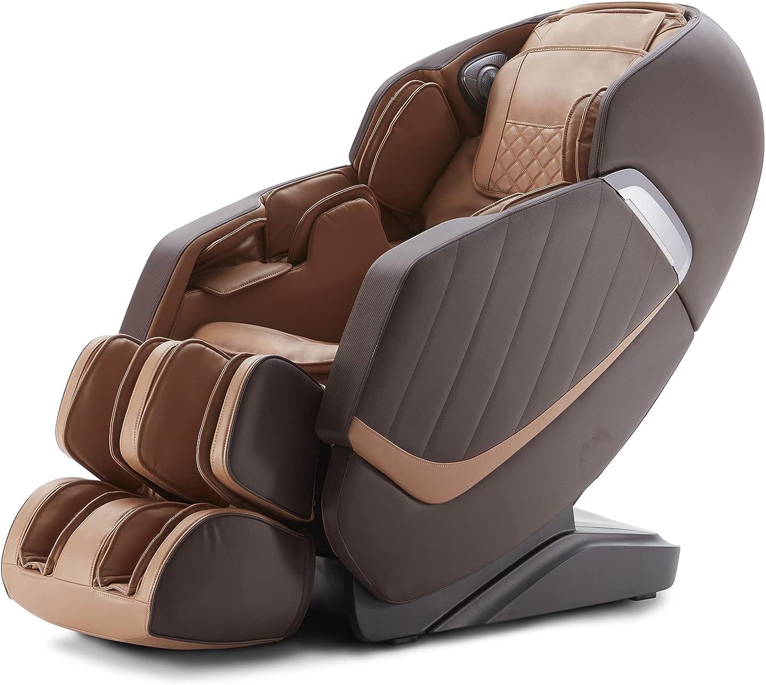 Massage Chairs Full Body Massage Chair Massage Recliner Chair Heated Zero Gravity Massage Chair for Home 3D Body Detection Back Chair Massager Foot Roller Bluetooth Speaker 24Airbags SL Brown