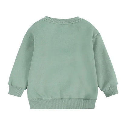 Fashion Solid Color Kids Clothes Boys Sweatshirt Cotton Long