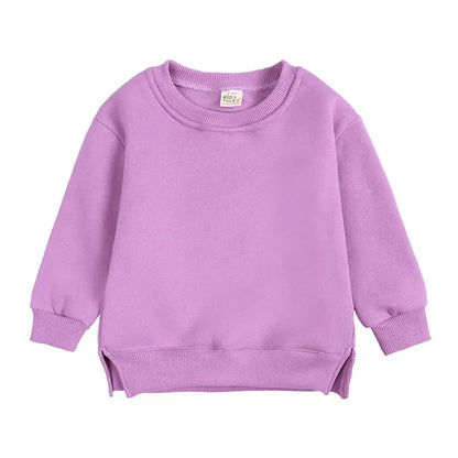 Fashion Solid Color Kids Clothes Boys Sweatshirt Cotton Long