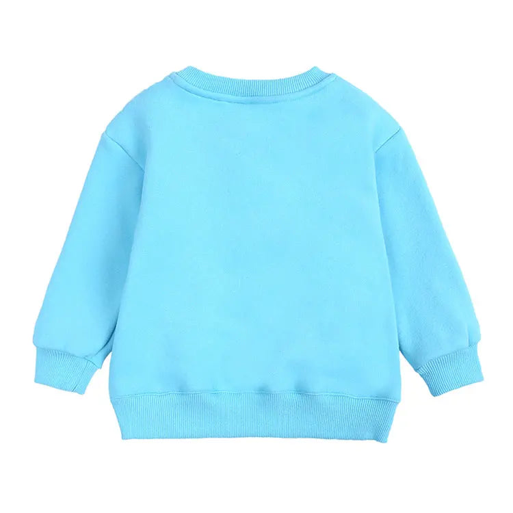 Fashion Solid Color Kids Clothes Boys Sweatshirt Cotton Long