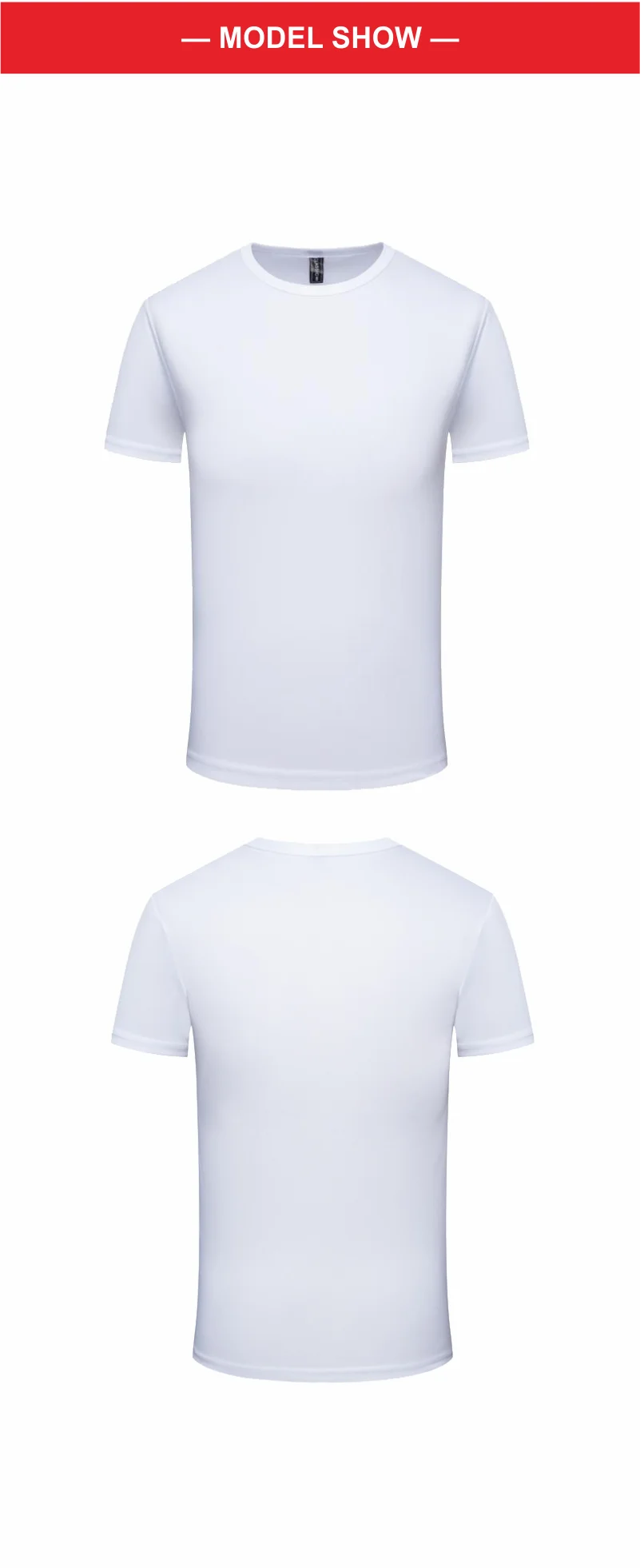Quick Dry Round Neck T-shirt Custom Printed Embroidered Logo