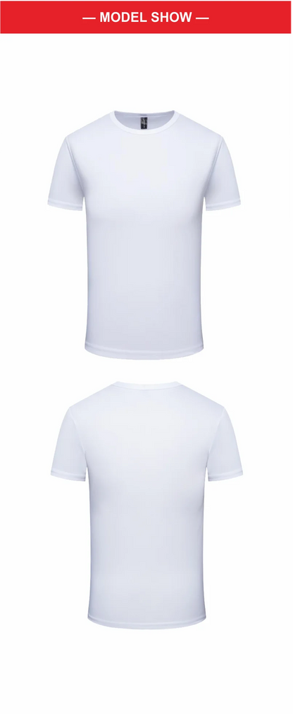 Quick Dry Round Neck T-shirt Custom Printed Embroidered Logo