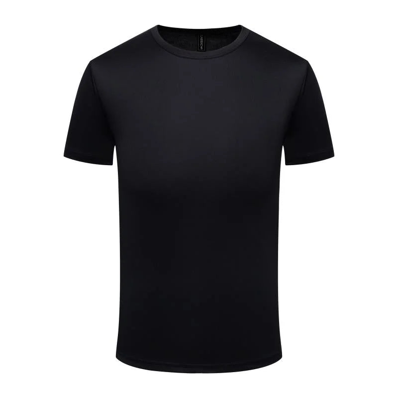 Quick Dry Round Neck T-shirt Custom Printed Embroidered Logo