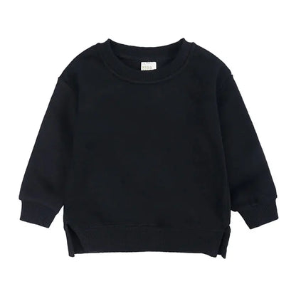 Fashion Solid Color Kids Clothes Boys Sweatshirt Cotton Long