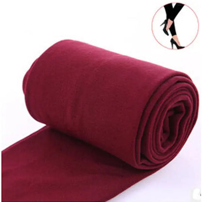 Autumn Winter Woman Thick Warm Leggings Candy Color B