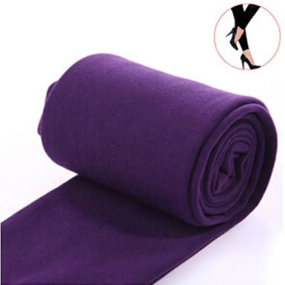 Autumn Winter Woman Thick Warm Leggings Candy Color B