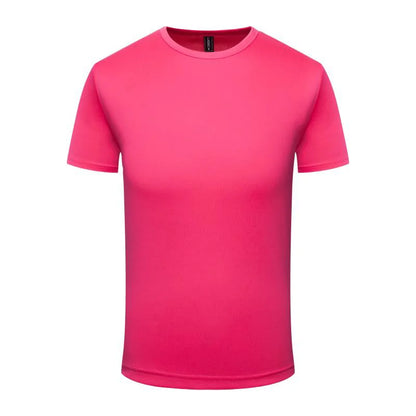Quick Dry Round Neck T-shirt Custom Printed Embroidered Logo
