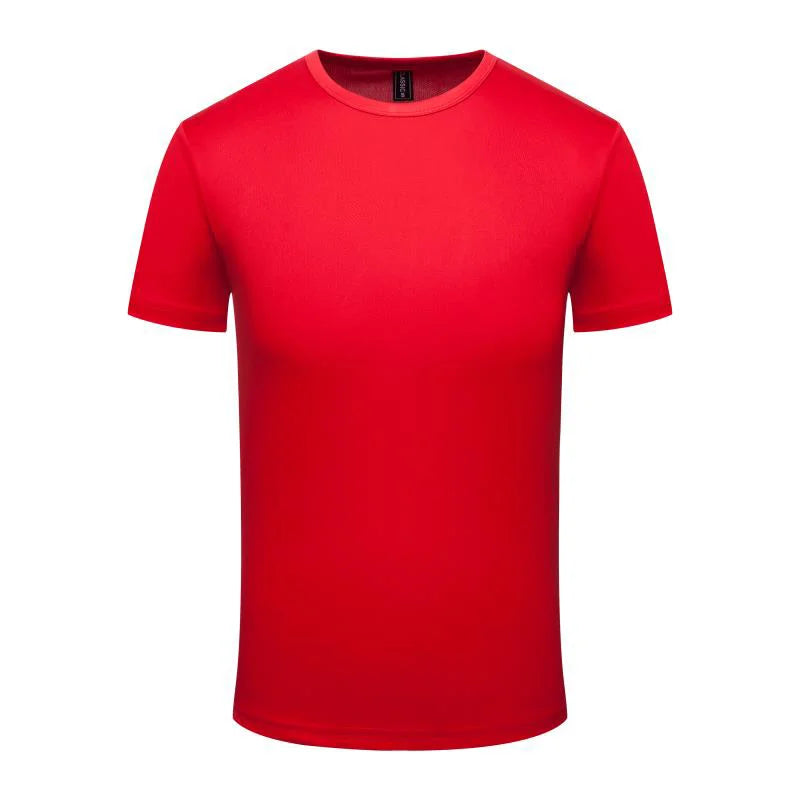 Quick Dry Round Neck T-shirt Custom Printed Embroidered Logo