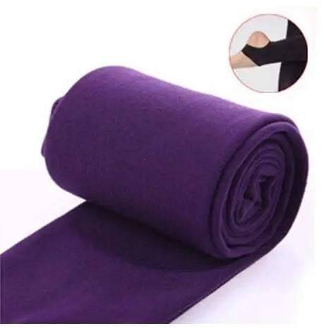 Autumn Winter Woman Thick Warm Leggings Candy Color B