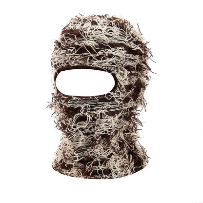 New Hip Hop Balaclava Distressed Knitted Caps Full Face Ski Mask