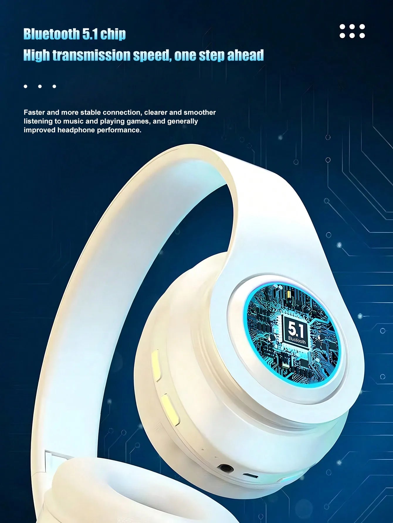 Wireless Gaming Headset Lightweight Foldable Headphones