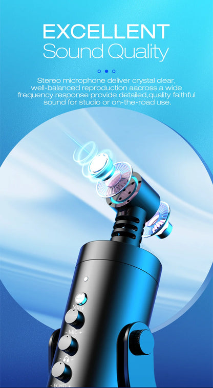 Haomuren USB Microphone for PC Mac Gaming Recording Stream