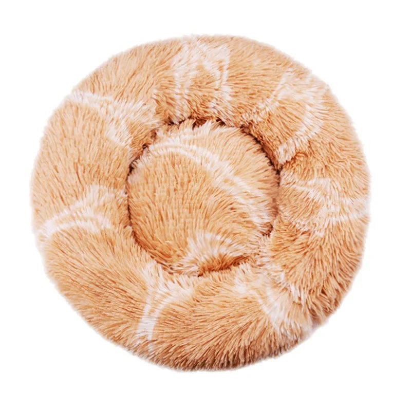 Round Pet Bed for Large Dog Bed Super Soft Cat Bed Long Plush