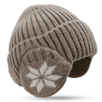 New Outdoor Women Men Winter Knitted Hat Plush Warm Peaked