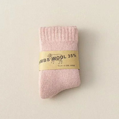 Winter 30% Wool Cashmere Warm Furry Kids Sock Chic Solid Color 🧦
