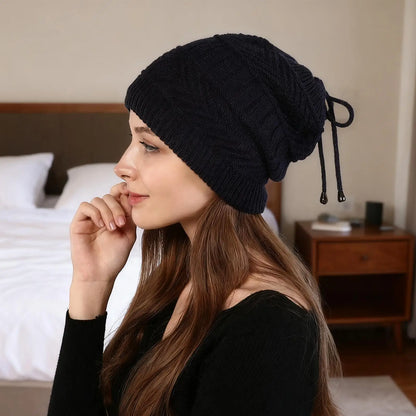 Heat Hat Knitted Beanie Hat Neck Warmer Electric Rechargeable