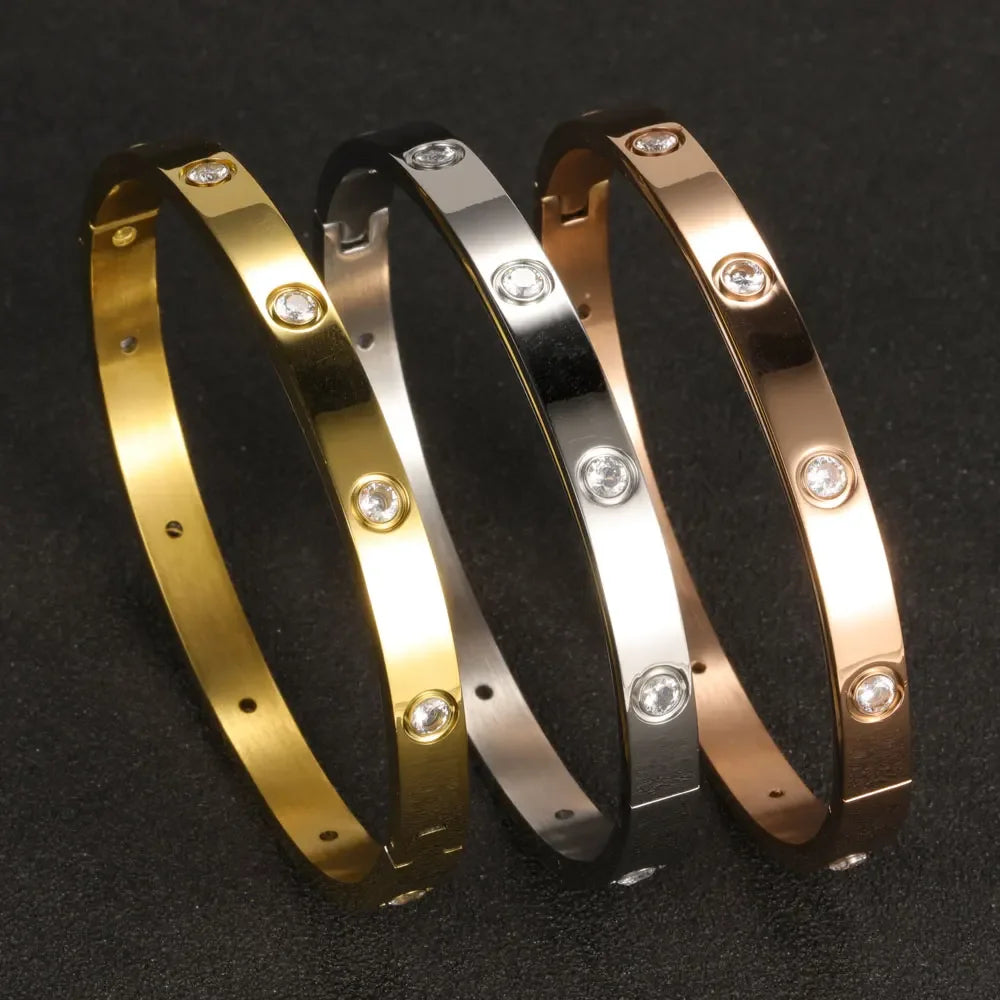 Stainless Steel Cuff Bracelets Bangles For Women Fashion