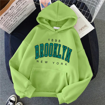 Spring and Autumn Winter New Fleece Loose Women's Hoodie