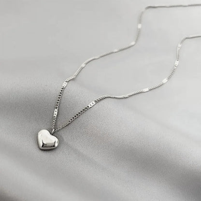New Cross-border Couple Cavicle Chain Geometric Heart-shaped