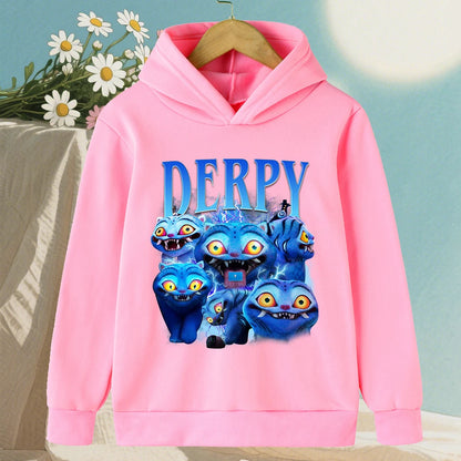 KPop Demon Hunter Rumi Derpy Cartoon Girls Boy Hooded