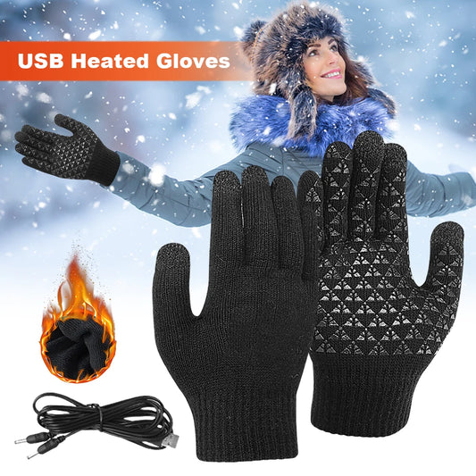 Electric Heated Gloves Winter Moto USB Heating Gloves Hand