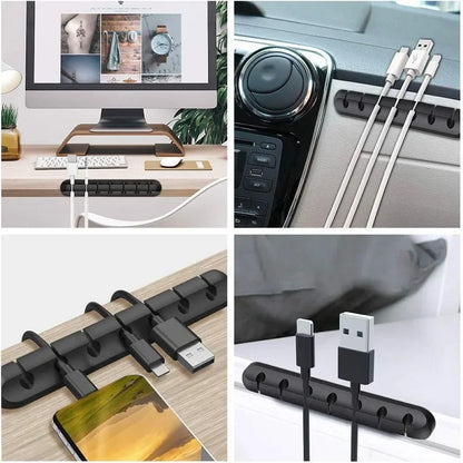 Silicone USB Cable Organizer USB Charging Cable Winder Desktop