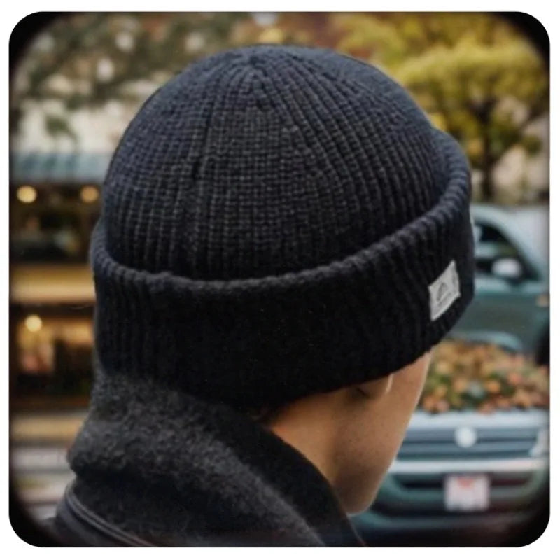New Outdoor Women Men Winter Knitted Hat Plush Warm Peaked