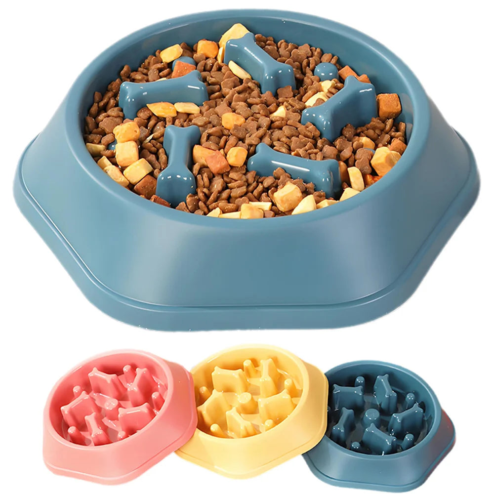 Slow Feeder Dog Bowl Anti-choking Puppy Food Bowl Anti-slip