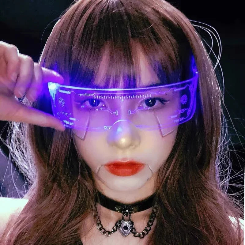 LED Light Up Waterproof Glow Costume and Glasses Set for Cool